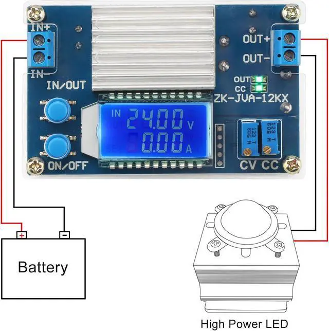 Alt view image 4 of 7 - D DC Buck Converter, 5.3V-32V to 1.2V-32V 12A Adjustable Power Supply, 5v 9v 12v 24V 30V 32V Step Down Voltage Regulator with LCD Display Volt Transformer Reducer CC CV for RV Solar Panel Golf Cart