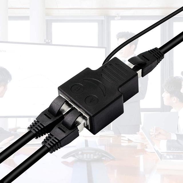 SinLoon RJ45 Splitter Adapter Ethernet Cable Splitter Cat5, Cat5e, Cat6,  Cat7,RJ45 Network Extension Connector ,Two Devices Share The Internet at  The Same Time,for Router TV Box Camera PC Lapop(1PCS) 