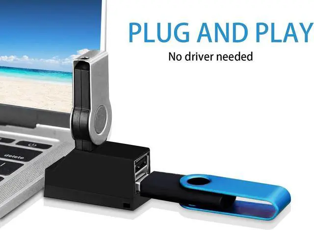 Alt view image 5 of 7 - USB 3.0 Hub, Fanshu 3 Port Mini Portable Fast High Speed Bus Powered Data USB Hub Transfer, Splitter Box Adapter Expansion for PC Notebook Laptop Computer Mac Linux Windows