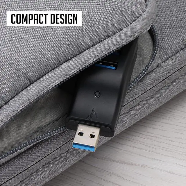 Alt view image 5 of 7 - VCOM USB 3.0 Hub for Laptop, Portable 4-Port Data USB Splitter, Mini USB A Port Expander, 5Gbps Fast Data Transfe for Desktop Computer, Surface Pro, XPS, PC, Flash Drive, Mobile HDD, Keyboard, Mouse