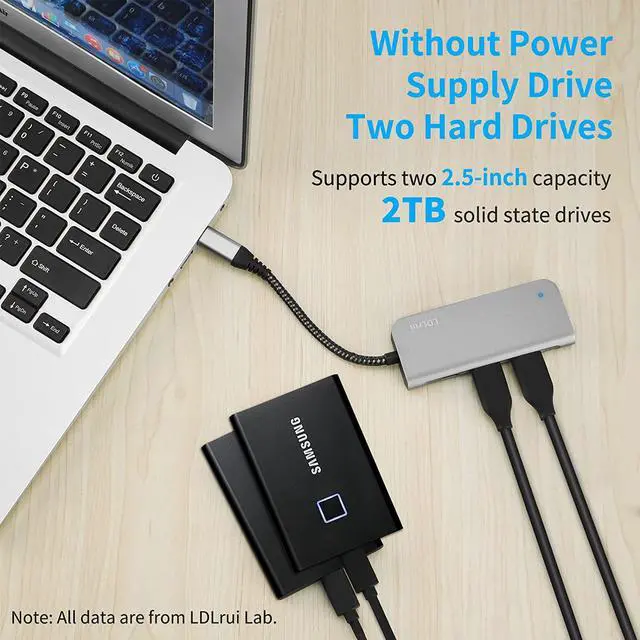 Alt view image 6 of 7 - USB C 3.2/3.1 Gen 2 Hub, 4-in-1 USB Type C 10Gbps Multiport Hub Adapter with 4 USB 3.2 Ports (3 USB-A & 1 USB-C), USB-C Docking, for MacBook Pro/Air, iMac, Surface, XPS, and More Type C Devices