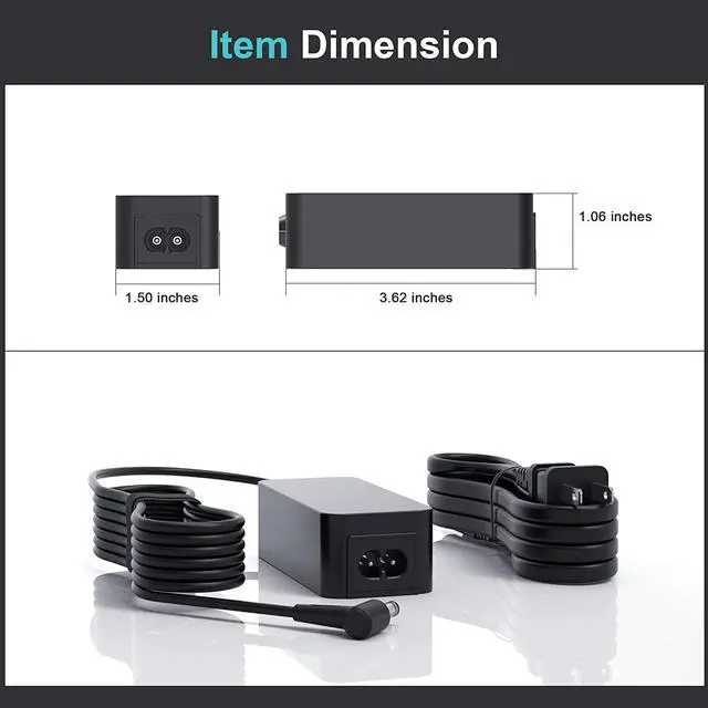 Alt view image 3 of 7 - 45W AC Charger Compatible with Toshiba Portege Z30 A30 R30, Dynabook Tecra C40 C50 C40-D Z40 Z40-C Z40t-C Z40-B A40 A40-D A40-C A50 A50-F Laptop Adapter Power Supply Cord