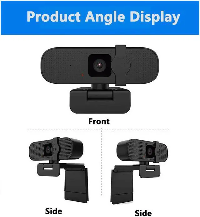 Alt view image 6 of 6 - Goaic L24B 2K Webcam with Microphone &  Privacy Cover, Autofocus Full HD Computer Web Camera for PC Desktop Laptop, USB 2.0 Plug & Play for Live Streaming, Online Lessons, Conference, Games
