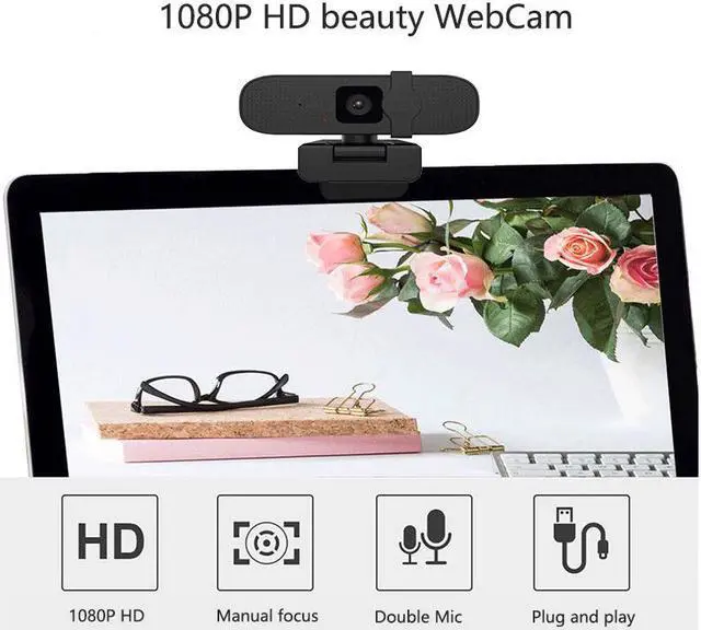 Alt view image 5 of 6 - Goaic L24B 2K Webcam with Microphone &  Privacy Cover, Autofocus Full HD Computer Web Camera for PC Desktop Laptop, USB 2.0 Plug & Play for Live Streaming, Online Lessons, Conference, Games