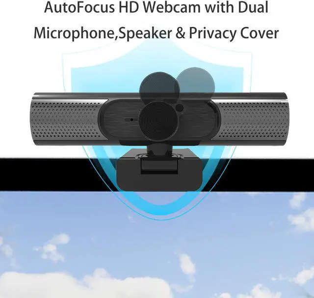 Alt view image 2 of 7 - Goaic 1080P QHD Webcam with Microphone & Privacy Cover for PC Desktop Laptop, Autofocus Computer Web Camera USB 2.0 Plug & Play for Live Streaming, Video Calls, Online Lessons, Conference, Games