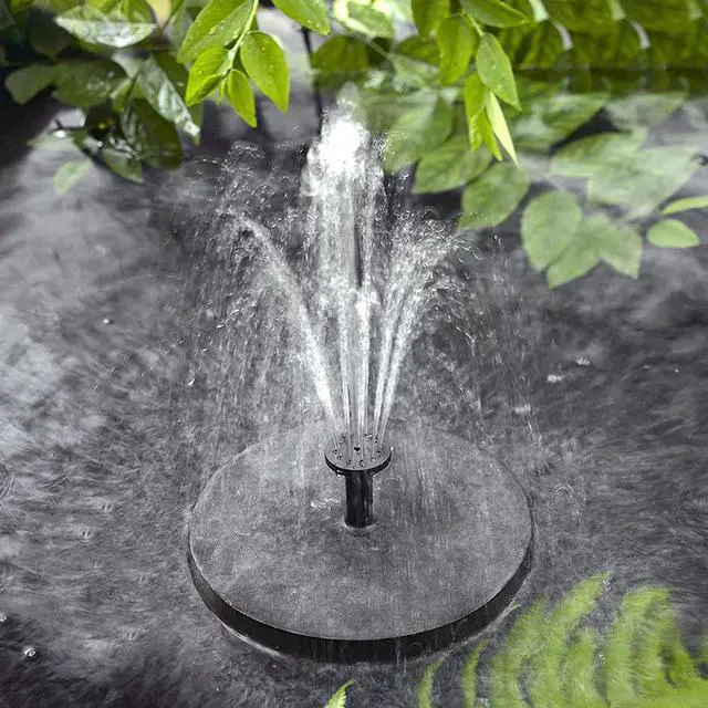 Alt view image 5 of 7 - Goaic Solar Fountain, Solar Powered Bird Bath Fountain Pump 1.4W Solar Panel Kit Water Pump,Outdoor Watering Submersible Pump for Pond, Pool, Garden, Fish Tank, Aquarium