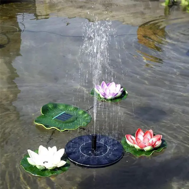 Alt view image 4 of 7 - Goaic Solar Fountain, Solar Powered Bird Bath Fountain Pump 1.4W Solar Panel Kit Water Pump,Outdoor Watering Submersible Pump for Pond, Pool, Garden, Fish Tank, Aquarium