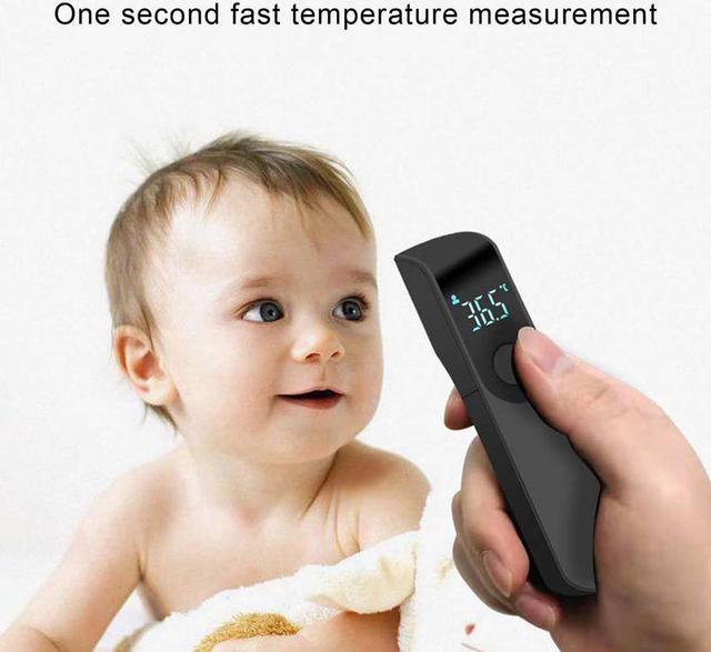 Alt view image 4 of 6 - Non-contact Thermometer Forehead Infrared Electronic Thermometer Mini Household Handheld Electronic Thermometer for Adults and Kids (Black)
