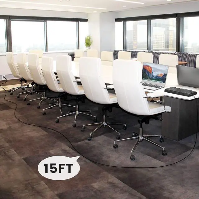 Alt view image 2 of 7 - SUPERDANNY 15Ft Long Extension Cord Power Strip Surge Protector with 6 USB Charging Ports and 22 AC Outlets Power Outlet