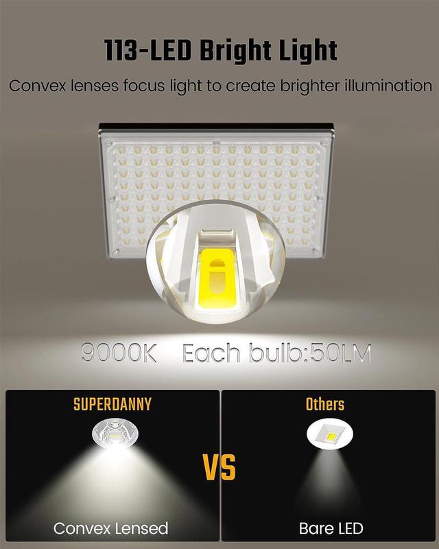 Alt view image 3 of 7 - 2 Pack Outdoor Solar LED Lights, Solar Powered  Flood Lights witgh Motion Sensor Lights with Remote Control Security Lights for Outside Garage 16ft Cable