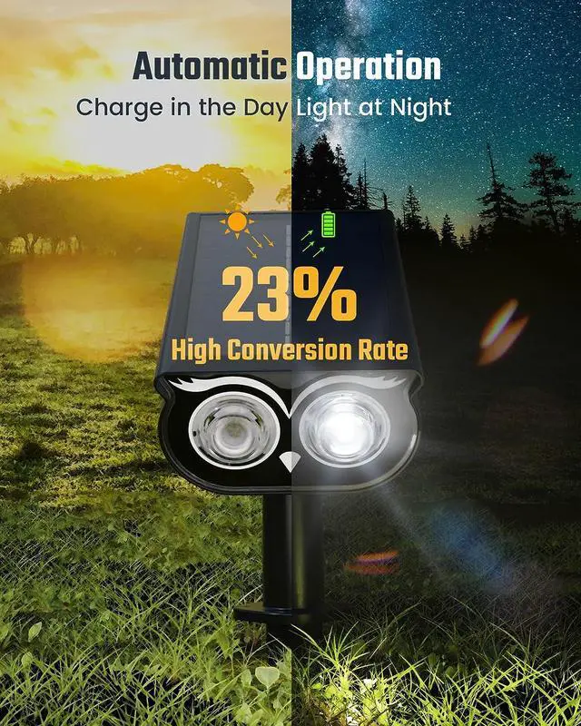 Alt view image 5 of 7 - SUPERDANNY Solar Spotlights Waterproof Landscape Spotlights for Outdoor, Garden, Yard Driveway, Walkway 2 Pack