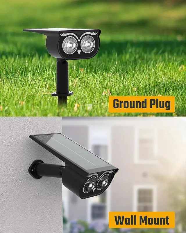 Alt view image 3 of 7 - SUPERDANNY Solar Spotlights Waterproof Landscape Spotlights for Outdoor, Garden, Yard Driveway, Walkway 2 Pack