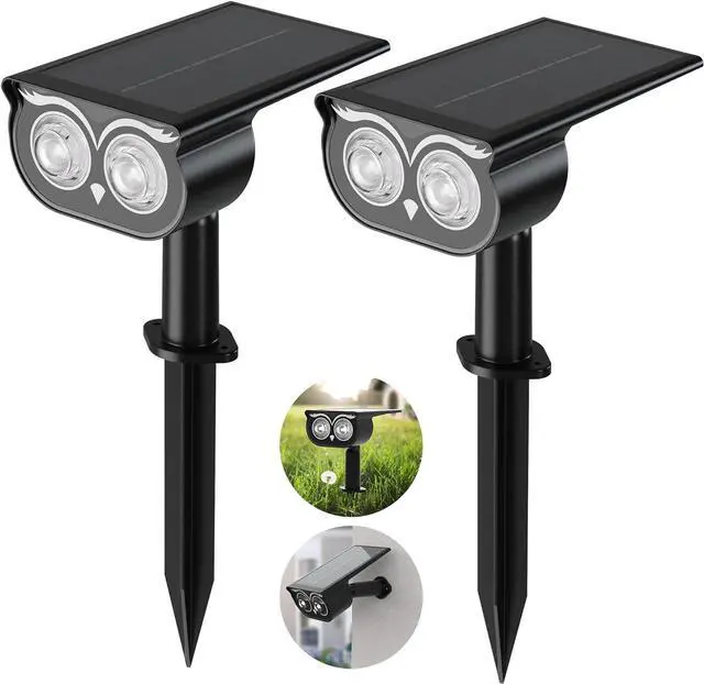 Main image of SUPERDANNY Solar Spotlights Waterproof Landscape Spotlights for Outdoor, Garden, Yard Driveway, Walkway 2 Pack