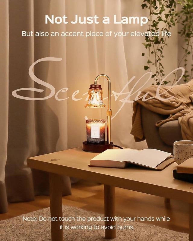 Alt view image 5 of 7 - JACKYLED 2 Pack Candle Warmer Lamp with Dimmer, Height Adjustable Candle Lamp Warmer with Heating Bulbs for Scented Candles, Candle Jars, Wax Warmer Heat Lamp for Home Decor, Housewarming Gift