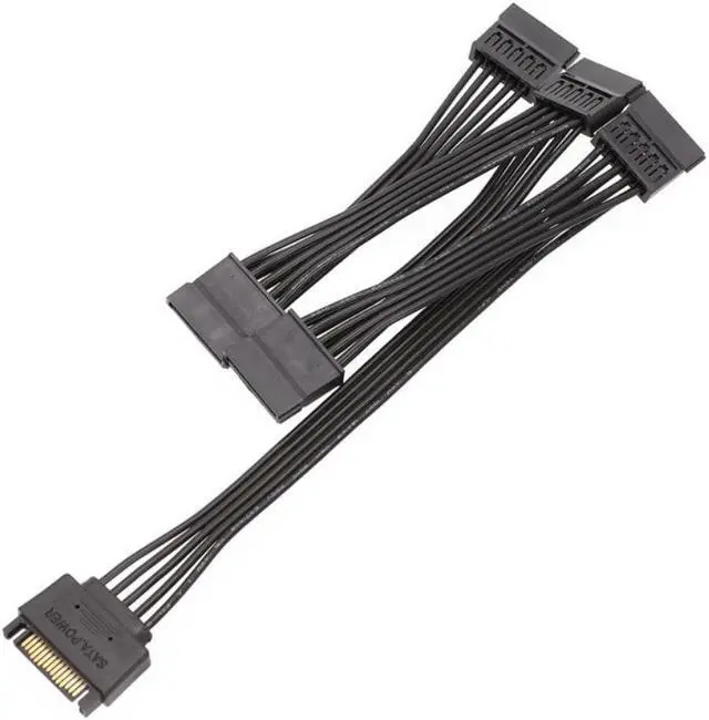 Main image of 15 Pin SATA Power Extension Hard Drive Cable 1 Male To 5 Female Splitter Adapter Hard Disk Expansion Cable (60CM)