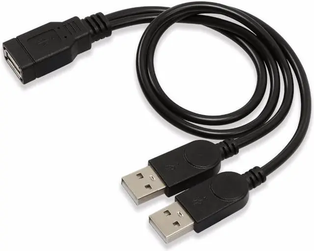 Main image of USB 2.0 A Female to Dual USB Male Jack Y Splitter Charger Cable