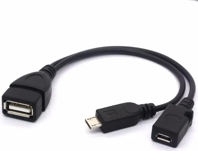 Main image of USB Type Female to Micro USB Male Host OTG with Micro USB Female Y Cable
