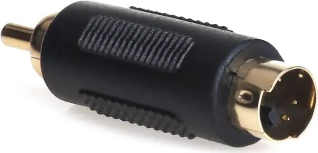 Main image of S-Video Male to RCA Male Mini Din 4 PIN Composite Cable Adapter, Gender Change Coupler Extension Connector Adapter for DVD DSS
