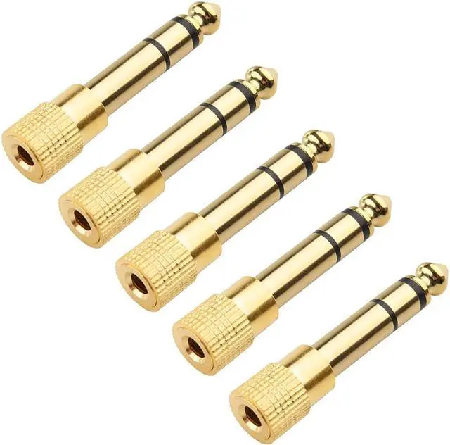 Main image of NUOLIANXIN 5-Pack 1/4 to 1/8 Headphone Adapter
