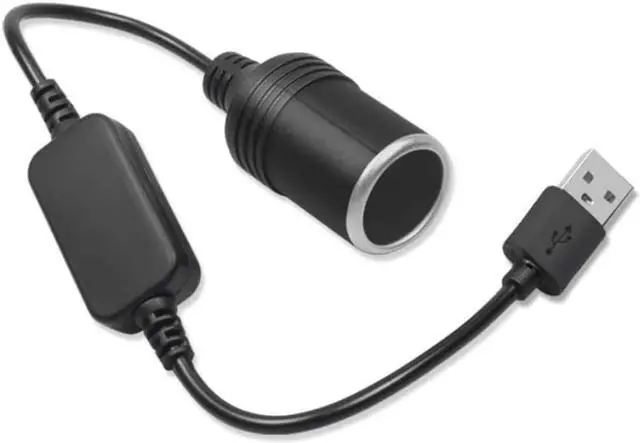 Main image of USB to 12V DC Power Adapter - USB 5V A Male to 12V Car Cigarette Lighter Socket Power Converter for Driving Recorder DVR Dash
