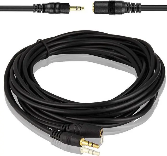 Main image of 5M 16 Feet 3.5mm Jack Audio Stereo Earphone M/F Extension Cable Cord Male to Female