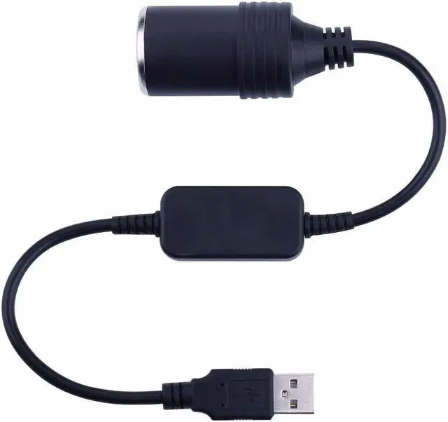 Main image of USB A Male to 12V Car Cigarette Lighter Socket Female Cable Converter 1Ft/30cm