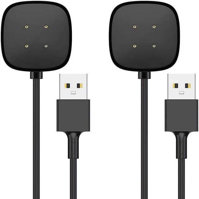 Main image of 2 Pack Charger Cable Compatible with Fitbit Sense/Fitbit Versa 3, 3.3Ft Replacement USB Charging Cable Dock Stand Sturdy Power