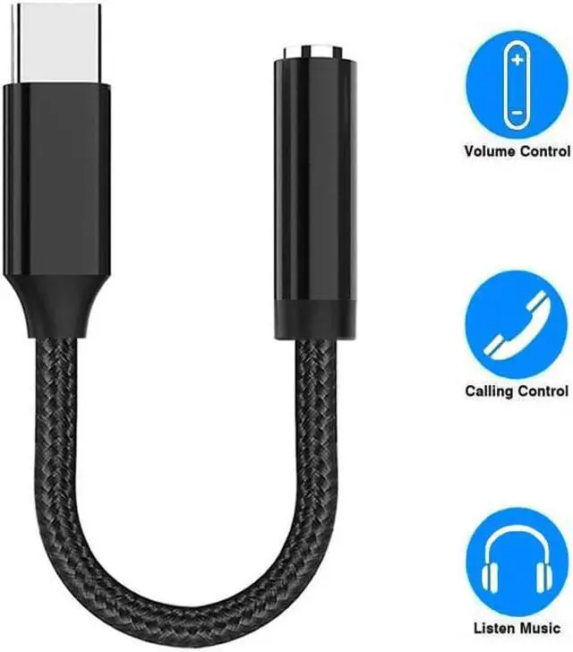 Main image of USB C to Headphone Jack Adapter. Type C to 3.5mm Female Aux Audio Cable for Google Pixel 2 XL, Essential, , Motorola