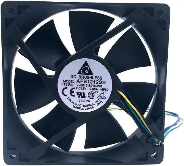 Main image of OIAGLH 120mm PWM Server Case Fan 12CM 12025 120X120X25MM DC12V Duall Ball 4P 4-Pin Cooling Fan High CFM Speed Control by PWM