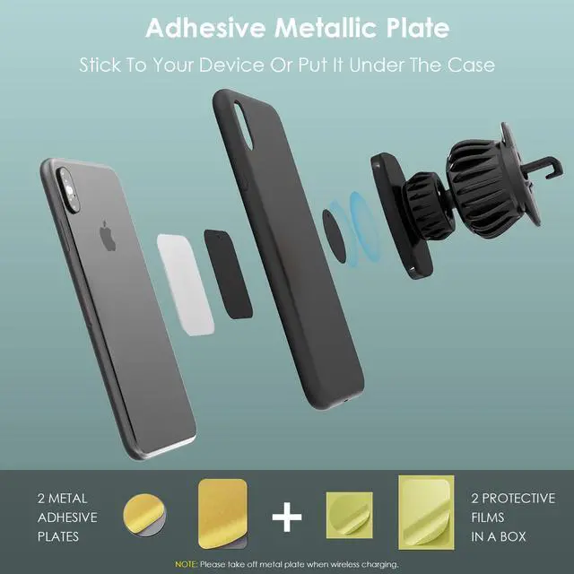 Alt view image 7 of 7 - Phone Holder for Car- Minthouz Magnetic Car Phone Mount, Car Phone Holder Mount, Universal Magnetic Car Phone Holder, Upgraded Clip, 6 Strong Magnets, Case Friendly for Smartphones & Tablets