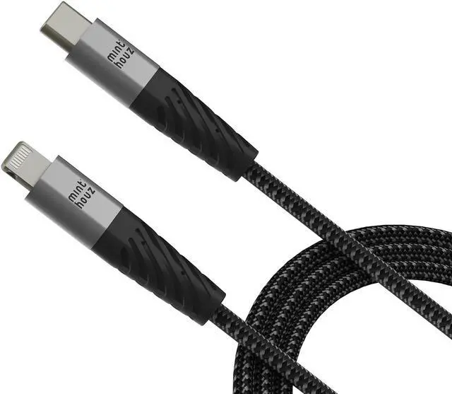 Main image of USB C to Lighning Cable, Minthouz [1-Pack 3ft] Lightning to USB-C 3A/60W Fast Charging Cable, Fast Data Sync Transfer Cord, MFi Certified, Compatible with iPhone 12/ 12 Mini/ 12 Pro/ 12 Pro Max, Gray