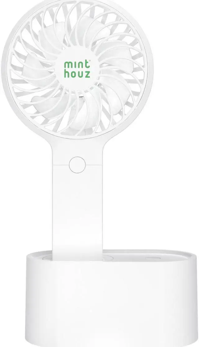 Main image of Mini Fan, USB Fan, Minthouz 90°Automatic Head Shaking Fan with a Rotating Base, 3 Speed Adjustable USB Desk/ Portable Handheld Fan, USB Rechargeable Mute Fan with 3 Speeds and 2000mAh Built-in Battery