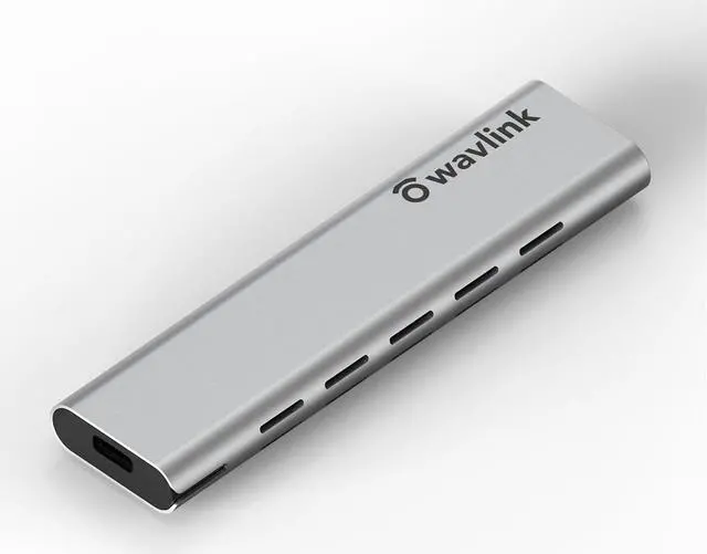 Main image of Wavlink Aluminum M.2 NVMe SSD Enclosure, USB 3.1 Gen 2 (10 Gbps) to NVMe PCI-E M.2 SSD Case Support UASP for NVMe SSD Size 2230/2242/2260/2280 (up to 2TB) with Type-C OTG converter