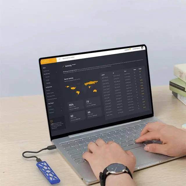 Alt view image 5 of 7 - Wavlink Aluminum M.2 NVMe SSD Enclosure, USB 3.1 Gen 2 (10 Gbps) to NVMe PCI-E M.2 SSD Case Support UASP for NVMe SSD Size 2230/2242/2260/2280 (up to 2TB) with Type-C OTG converter