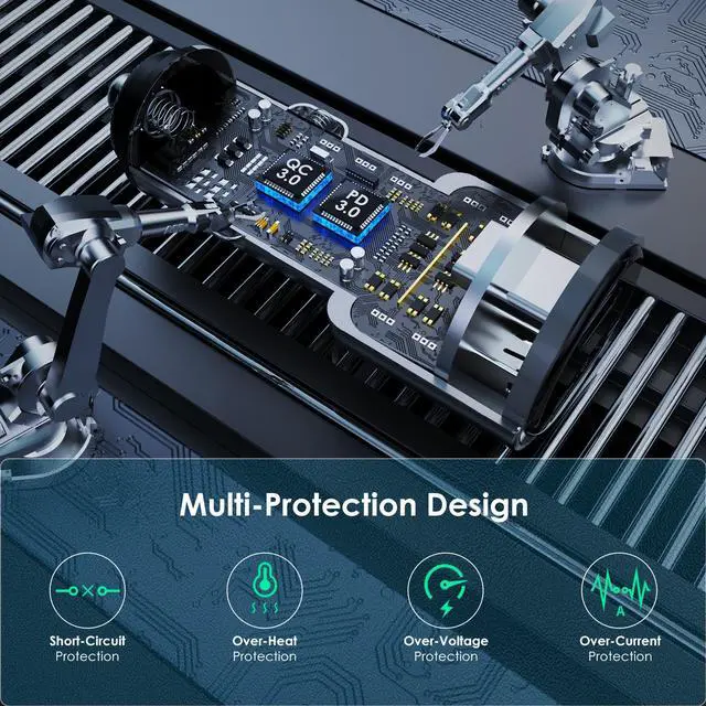 Alt view image 4 of 7 - Car Charger, Minthouz 38W Dual Port Fast USB PD3.0&QC3.0 Car Charger, Type C Metal Compact Power Adapter, for iPhone12 /Pro/ Pro Max, AirPods, iPad, Samsung S20, Note 20, Nintendo Switch and more-Grey