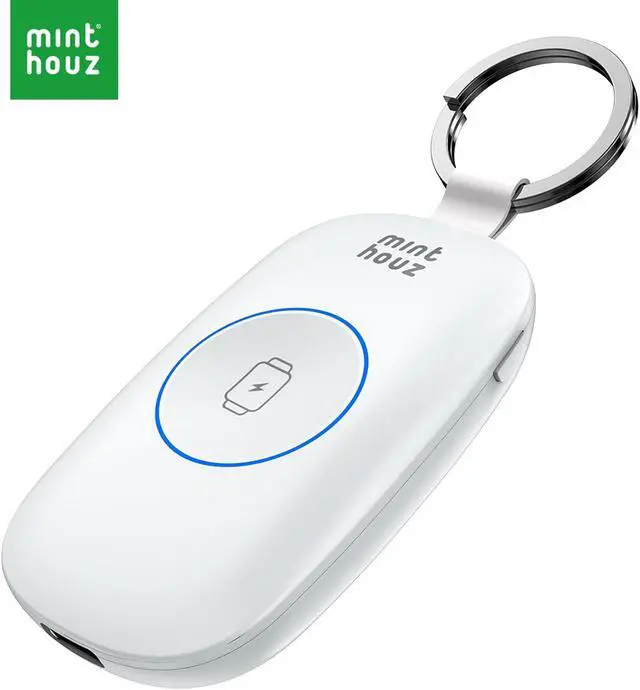 Main image of Minthouz Upgraded Portable Watch Charger for Apple Watch, 1000mAh Travel Watch Charger with Keychain, Designed for iWatch S2/3/4/5/6/7/8/SE/SE2/Ultra, Magnetic Fast Charging, 4-Gear Light Ring