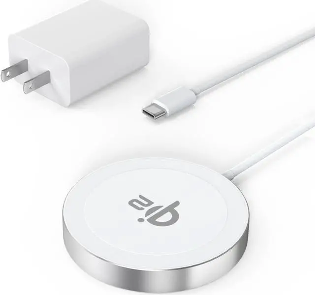 Main image of Minthouz Qi2 Certified 15W Wireless Charger, Magnetic Charging Pad for iPhone 16/15/14/13/12 Series, Airpods 2/3/Pro and More Qi-Enabled Devices, with 20W Power Adapter