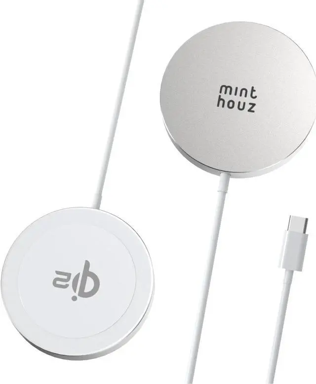 Main image of Minthouz Qi2 Certified 15W Wireless Charger, Magnetic Charging Pad for iPhone 16/15/14/13/12 Series, Airpods 2/3/Pro and More Qi-Enabled Devices