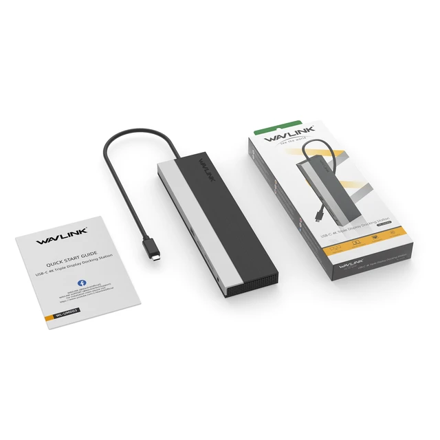 Alt view image 7 of 7 - Wavlink USB C 12-in-1 Hub/ Docking Station, Triple Display Type-C Adapter with HDMI, Display Port and VGA, 100W PD3.0 Charging (85W for PC), Ethernet, MicroSD and SD Card Reader, 3.5mm Audio Jack and