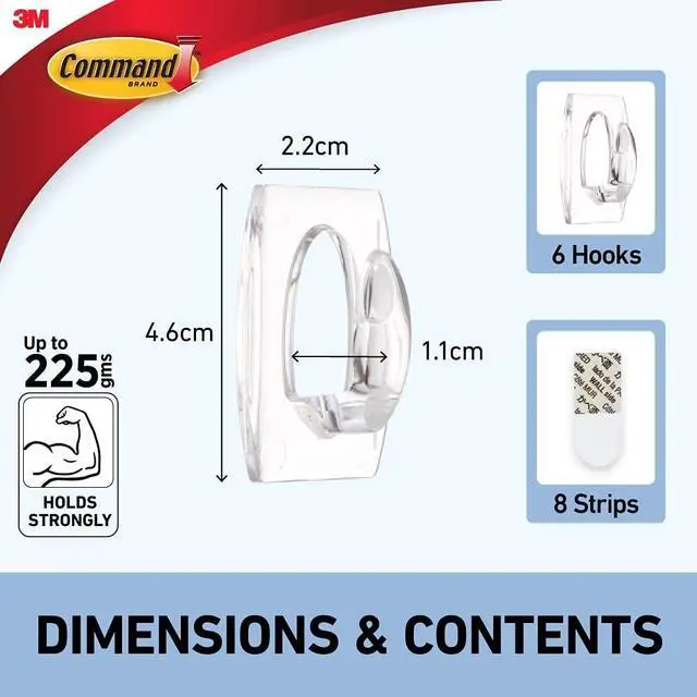 Alt view image 15 of 20 - 3M Command Clr Mini Hooks 17006CLR-ES-6PK Unit: EACH