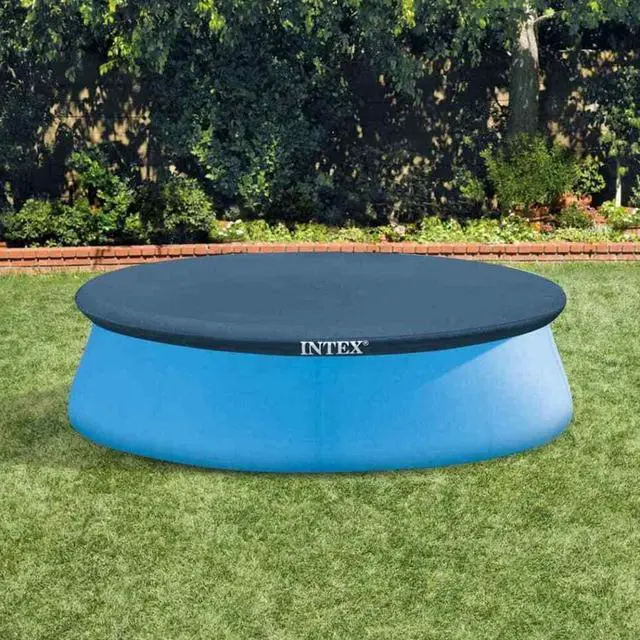 Alt view image 8 of 11 - Intex 7.3 Ft Above Ground Swimming Pool Vinyl Round Cover Tarp, No Pool Included