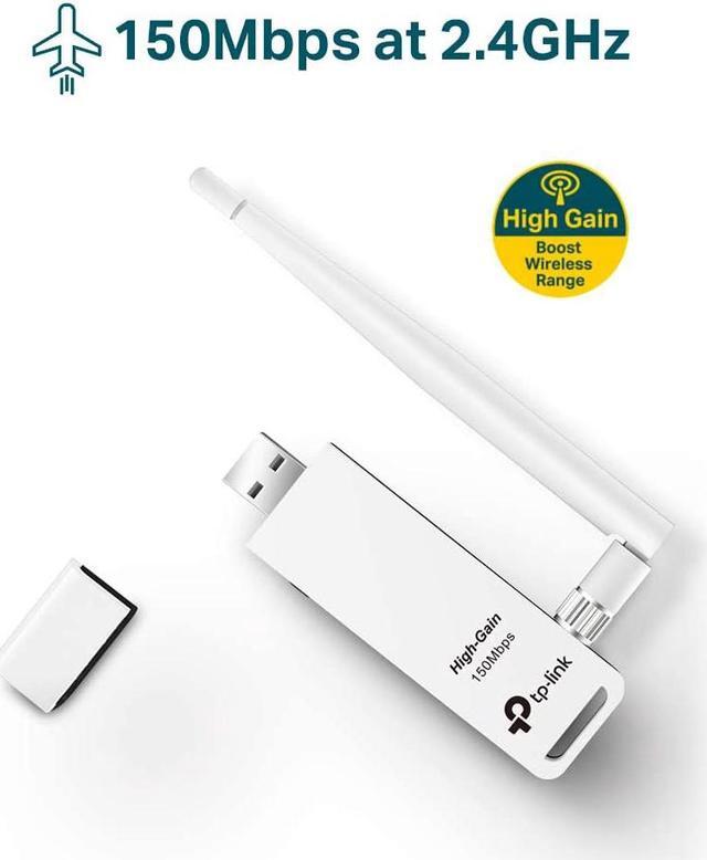 Alt view image 7 of 15 - TP-Link TL-WN722N 150Mbps High Gain Wireless USB Adapter