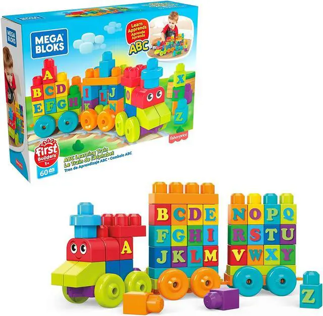 Alt view image 8 of 11 - Mega Bloks First Builders ABC Learning Train Building Set Building Kit