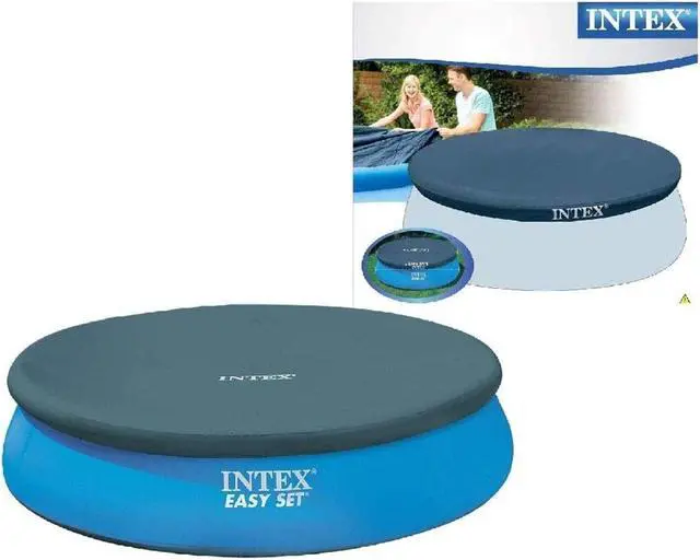 Alt view image 9 of 11 - Intex 7.3 Ft Above Ground Swimming Pool Vinyl Round Cover Tarp, No Pool Included