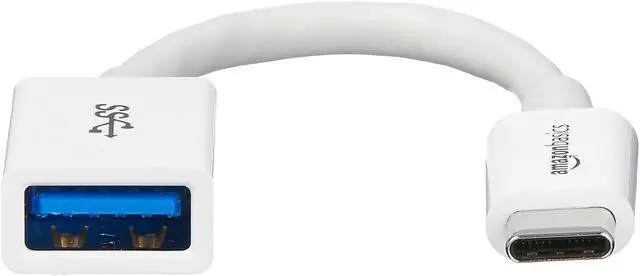 Alt view image 2 of 5 - AmazonBasics USB Type-C to USB 3.1 Gen1 Female Adapter Cable - White