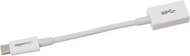 Alt view image 4 of 5 - AmazonBasics USB Type-C to USB 3.1 Gen1 Female Adapter Cable - White