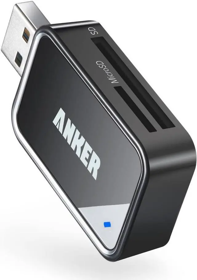 Alt view image 2 of 2 - Anker® USB 3.0 Card Reader 8-in-1 for SDXC, SDHC, SD, MMC, RS-MMC, Micro SDXC, Micro SD, Micro SDHC Card, Support UHS-I Cards, 18 Months Warranty