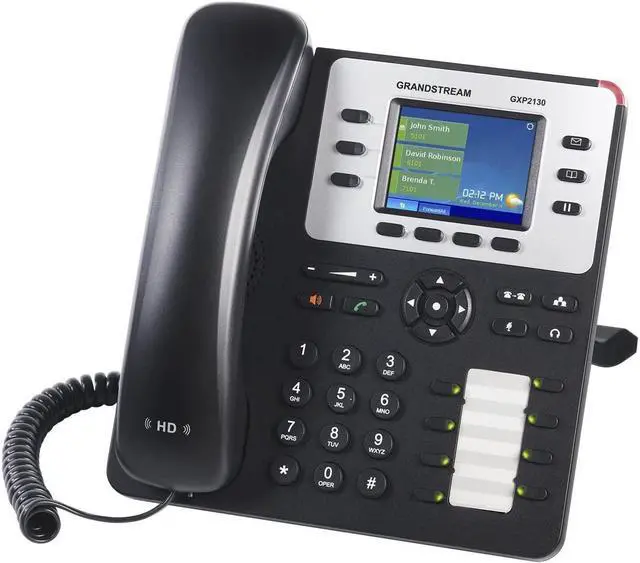 Alt view image 7 of 15 - Grandstream Enterprise IP Telephone GXP2130 (2.8" LCD, POE, Power Supply Included)