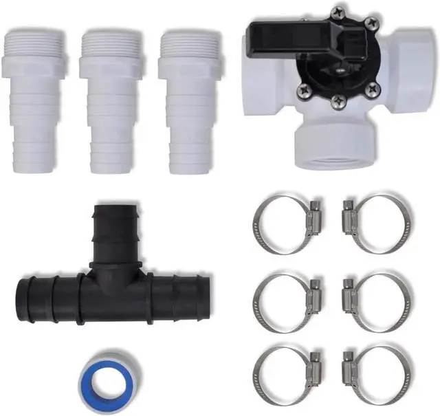 Alt view image 8 of 19 - vidaXL Pool Heater Bypass Solar Heater Bypass Kit for Pool Solar Heating System