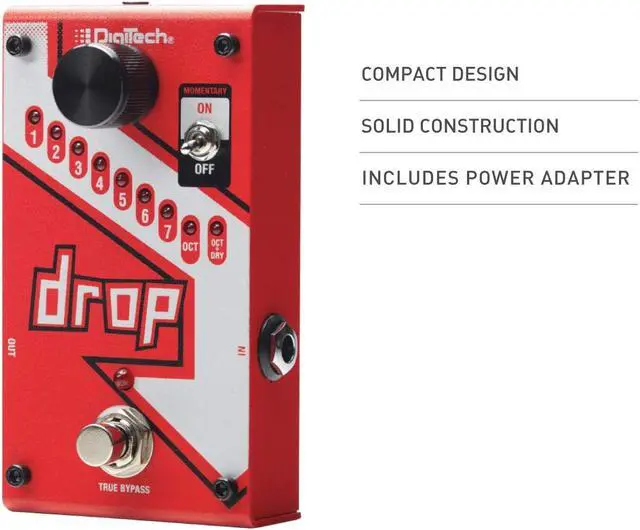 Alt view image 16 of 20 - Digitech Drop Polyphonic Drop Tune Pitch Shifter pedal